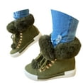 thumbnail image 3 of Gyexs Snow Boots for Men, Winter Shoes Women Size 9, Static Dissipative, Zip, Riding, Almond Toe, Women's Fashion, Green, Size 8, 3 of 4