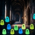 thumbnail image 3 of 15 Pcs Glow in The Dark Ghost Figures | Mini Halloween Party Favors Set | Resin Ornaments | Cute Ghost Decorations | Bulk Halloween Toy Figurines(Purple), 3 of 7