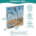 thumbnail image 5 of Painting Birds Sea Towers 3 Ring Binders 1.5 inch Hardcover File Folders with Interior Pockets A4 Size Organizer for School Office Hospital Set of 2, 5 of 8