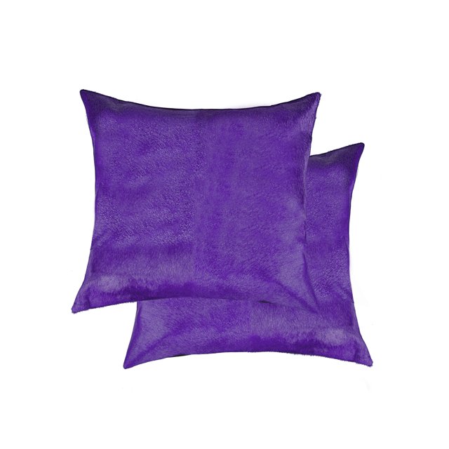 Natural Torino Geneva Color Cowhide Pillow | 2-Pack | 18"x18"