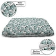 thumbnail image 3 of Floral Pet Bed, Doodle Style Flowers with Petals in Blue Tones Bedding Plants Garden Art, Resistant Pad for Dogs and Cats Cushion with Removable Cover, 24" x 39", Seafoam White Black, by Ambesonne, 3 of 4