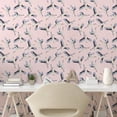 thumbnail image 2 of Ambesonne Crane Peel & Stick Wallpaper for Home, Flying Japan Birds Anime Vibe, 13"x72", Rose Ceil Blue Cream, 2 of 5