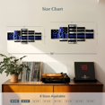 thumbnail image 3 of Elephant Stock Emt Flag Wall Art - Horizontal Multi Panel Canvas - Living Room Wall Decor - Profession Multi Panel - Black And Blue Decor - 36" x 15", 3 of 4