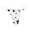 Women'S Panties Women'S Sexy Printed Breathable Panty Thong Black M