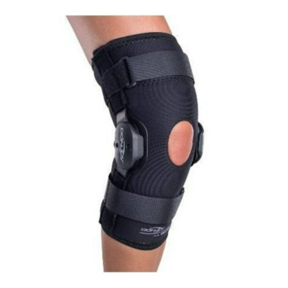 Donjoy Deluxe Hinged Knee Brace: Drytex Sleeve - Enhanced Support, Breathable Comfort for Active Recovery (X-Large)