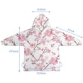 thumbnail image 7 of Pioneer Flower Floral Print Pattern Blanket Hoodies for Kids 6-13YR Oversize Wearable Blanket Hoodies for Boys Girls Teens, 7 of 7