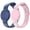Dark Blue + Pink, variant on SENHAWK 2 Pack AirTag Wristband Bracelet, IP67 Waterproof Silicone Adjustable Strap, Compatible with Apple AirTag 1st 2nd Gen, GPS Tracker Cover for Kids Elderly