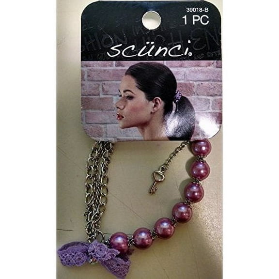 Scunci 2 in 1 Ponytailer/Bracelet With Chain, Colors Vary