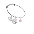 thumbnail image 2 of Delight Jewelry Resin Baseball Silvertone Let Things Go Tree Charm Bangle Bracelet, 2 of 4