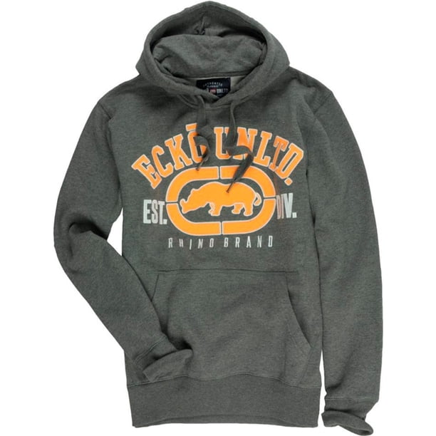 Ecko Unltd. Sudadera con capucha Rhino Arch Popover para hombre, gris, pequeña