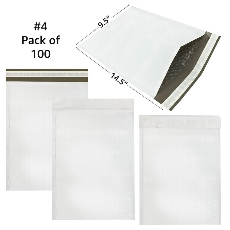 Small Bubble Mailer 100 Pack #4 Padded Bubble Mailers – 9.5 X 14.5 - Foto 8