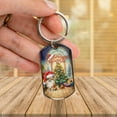 thumbnail image 3 of Merry Christmas Chihuahua Santa Hat Xmas Tree Winter Holiday Stainless Steel Keychain Dog Lover Gifts Idea Collar Charm Tag Keyring - 01013, 3 of 5