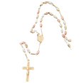 thumbnail image 1 of Rosario Catolico Maria Almudena San Benito Oro Laminado 18k, 1 of 5