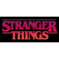 thumbnail image 2 of Netflix Men's Stranger Things Pink Logo Long Sleeve Shirt Black Small, 2 of 4