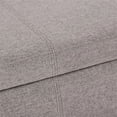 thumbnail image 2 of Avalon 48 inch Wide Contemporary Storage Ottoman Bench in Cloud Grey Linen Look Fabric, 2 of 8