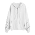 thumbnail image 6 of BUIGTTKLOP Zip up Sweatshirt Women 2026 Casual Long Sleeve Zipper Hoodies Fall Oversized Track Jackets with Pockets, 6 of 8