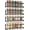 Black, variant on Spice Rack wall mounted 4 Pack, Space-Saving Spice Organizer for Spice Jars and Seasonings,Screw or Adhesive Hanging Spice Rack Organizer for Your Kitchen Cabinet,or Pantry Door,Chrome
