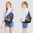 thumbnail image 4 of Palm Tree Paradise Sling Backpack - Vibrant Hawaiian Island Print, Fashionable Multi-Functional Daypack, 4 of 4