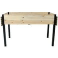 thumbnail image 6 of Trilenars Wooden Raised Garden Bed, Outdoor Balcony Elevated Planter Box With Metal Legs, Modern Rectangular Garden Bed For Vegetables Flowers Herbs, 6 of 7