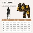 thumbnail image 6 of Kll Sunflowers Leaves Print Women'S Long Sleeve Pajamas With Pants Sleepwear Loungewear 2 Set-Xx-Large, 6 of 9
