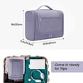 thumbnail image 6 of WANDF Large Hanging Toiletry Bag for Women Travel Cosmetic Makeup Organizer Water-Resistant Shower Bathroom Bag for Ladies(Light Purple), 6 of 7