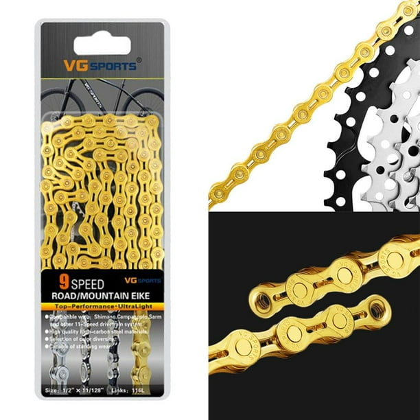 9 10 Speed 116L Chain Half Hollow Road Bike Chain 9 Speed Golden