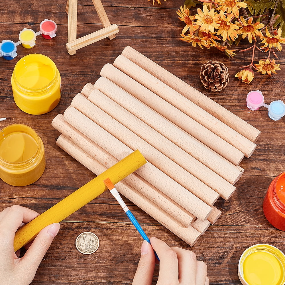 Wood Craft Sticks Column Bisque 20x1.8cm DIY