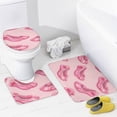 thumbnail image 4 of Christmas African Violet Flower 4 Pcs Shower Curtain Sets with Rugs Include Waterproof Shower Curtain Non-Slip Rug Toilet Lid Cover Bath Mat Violet Watercolor Painting Colorful Wildflowers, 4 of 8