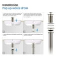 thumbnail image 6 of Pop Up Drain Stopper for Bathroom with Overflow, 6 of 10