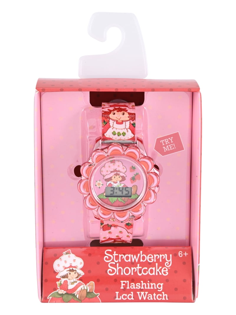 Strawberry Shortcake Grils Pink Strawberry Printed Silicone Strap