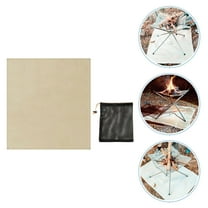 LULULION 1Set Flexible Fireproof Blanket Fire Resistant Mat with Eyelets for Secure Outdoor Camping