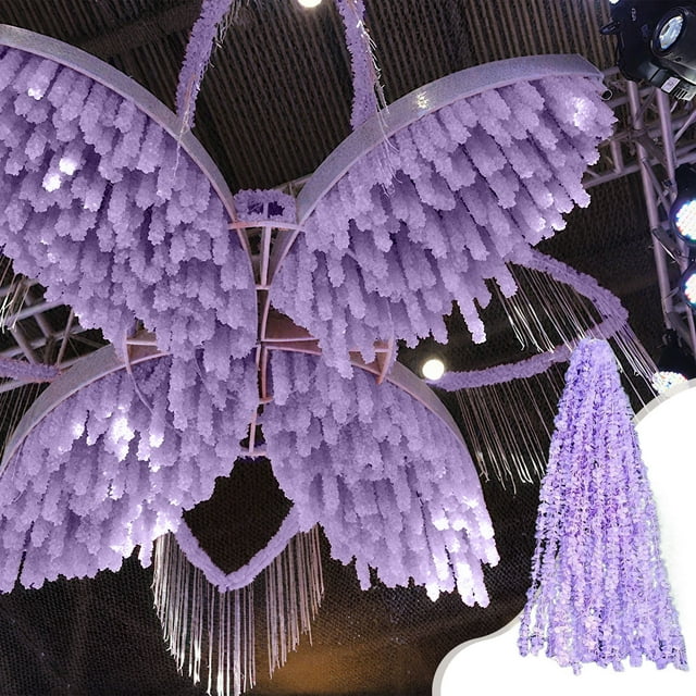 Wisteria Flower Vines Garland Artificial Flower Strings Fake Hanging Flowers Silk Wisteria Garland Flowers Flower Vines For Wedding Garden Christmas Bouquet