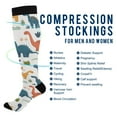 thumbnail image 2 of FORMRS Womens Knee High Socks Casual Long Thick Travel Daily Wear, 1 Pair, Dinosaur Pattern, 2 of 6
