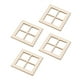 thumbnail image 3 of 4 piezas 1/12 Mini persianas DIY 4 paneles ventanas de madera sin pintar miniaturas ventanas de madera, 3 of 9
