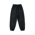 thumbnail image 6 of lnmuld Boys Solid Wide Leg Sweatpants Elastic Waist Pleated Design Loose Street Kids Trousers Black,10-13 Years, 6 of 8