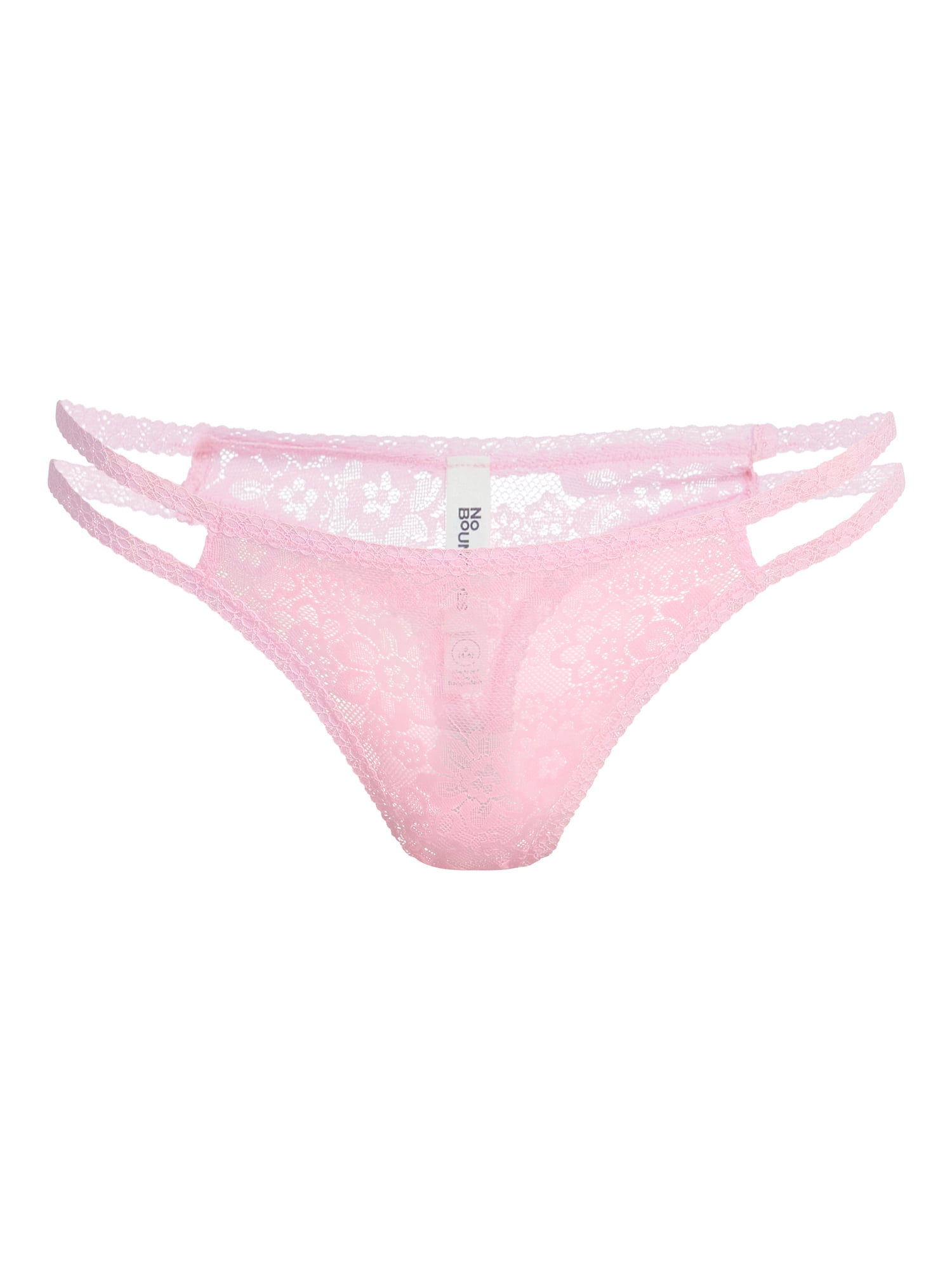 No Boundaries Strappy Lace Thong Panties, 3-Pack, Women's XS-XXXL