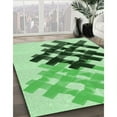 thumbnail image 3 of Ahgly Company Machine Washable Indoor Round Transitional Green Area Rugs, 7' Round, 3 of 7
