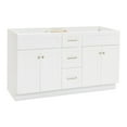 thumbnail image 5 of Ariel Hamlet 60 In. Double Sink Base Cabinet In White, 5 of 9