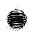 thumbnail image 2 of Vickerman 6" Black Candy Finish Ball Ornament with Glitter Lines, 3 per Bag, 2 of 3