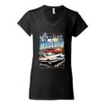 thumbnail image 2 of Wild Bobby Mustang Untamed American Spirit Ford Cars and Trucks Women Standard V-Neck Tee, Black, Small, 2 of 6