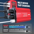 thumbnail image 3 of 2pcs Power Inverter Compatible with Mil*wau*kee 18V Battery,300W Portable Outdoor Battery Converter with 3USB 1Type C&2AC Outlets, for Camping, RV, and Emergency Power, 3 of 8