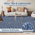 thumbnail image 3 of Modern Washable Area Rugs 5' x 7', Low-Pile Soft Indoor Rugs for Living Room Bedroom, Foldable Floor Carpet with Non-Slip Backing(Blue), 3 of 6