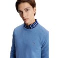 thumbnail image 3 of Jersey Tommy Hilfiger liso con cuello redondo para hombre, azul vaquero, XXL, 3 of 5