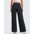 thumbnail image 2 of Pantalones casuales CRZ YOGA elásticos de pierna ancha para mujer, color negro, talla XS, 2 of 4