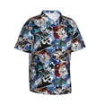 thumbnail image 2 of Daiia colorful snow board Hawaiian Shirt for Men Gentle Cotton Regular Short Sleeve Casual-3X-Large, 2 of 9