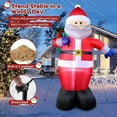 thumbnail image 4 of 12 FT Christmas Inflatables Santa Claus Outdoor Decorations Blow Up Yard Sitting Santa Claus with Built-in LEDs for Holiday Xmas Garden Lawn Decor, 4 of 4