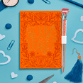 thumbnail image 4 of Class Act Stationery Orange Book Bound Faux Leather 10"x7" Journal, 100 CR Sheets, 4 of 8