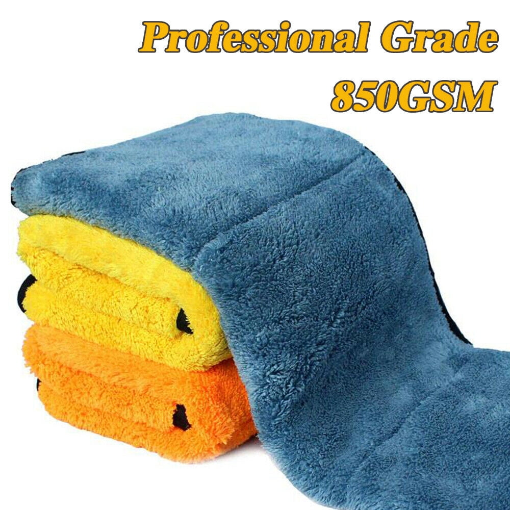6 X 800GSM Premium Plush Microfiber Towel Professional Car Wash Drying Cleaning 