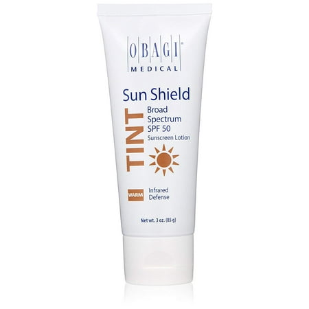 Shelter Tinted Sunscreen - Obagi Sun Shield Broad Spectrum SPF 50 Sunscreen Lotion, Warm Tint, 3 oz.