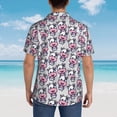 thumbnail image 4 of Fotbe Baby Cow Camisa Hawaiana para Hombre Unisex – Camisa Casual de Verano con Botones de Manga Corta de Algodón y Lino,Small, 4 of 7